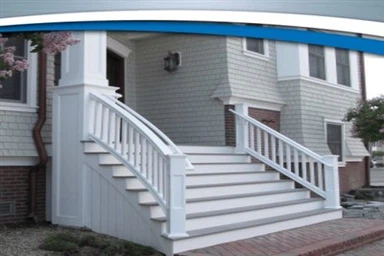 Bộ lan can cầu thang Vinyl màu trắng